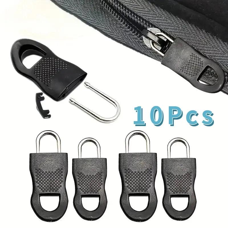 10Pcs Replacement Zipper Pull Puller End Fit Rope Tag Clothing Zip Fixer Broken Buckle Zip Cord Tab Bag Suitcase Backpack Tent - Ammpoure Wellbeing
