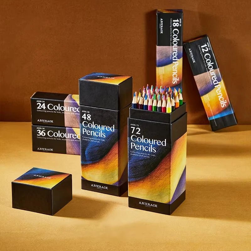 12/18/24/36/48/72 Wooden Colored Pencils Set Coloring Colorful Art Supplies For Artist Drawing Writing Back To School Stationery - Ammpoure Wellbeing