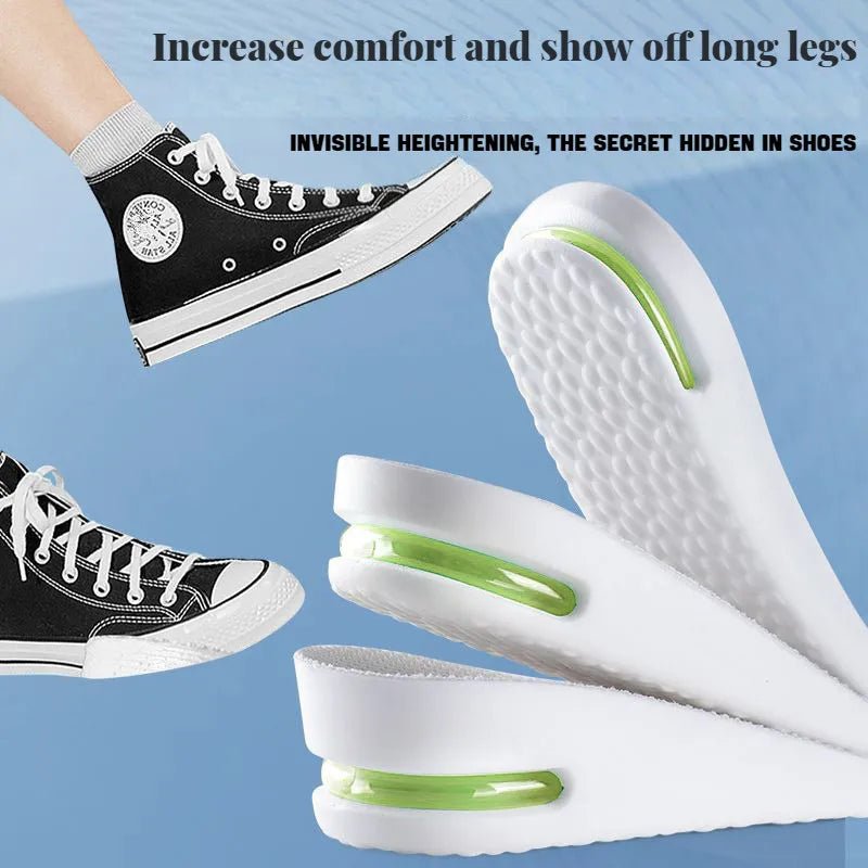 1Pair Height Increase Insole for Feet Comfort Plantar Fasciitis Shoes Insoles Men Women Sports Air Shock Absorbing Shoe Pads - Ammpoure Wellbeing
