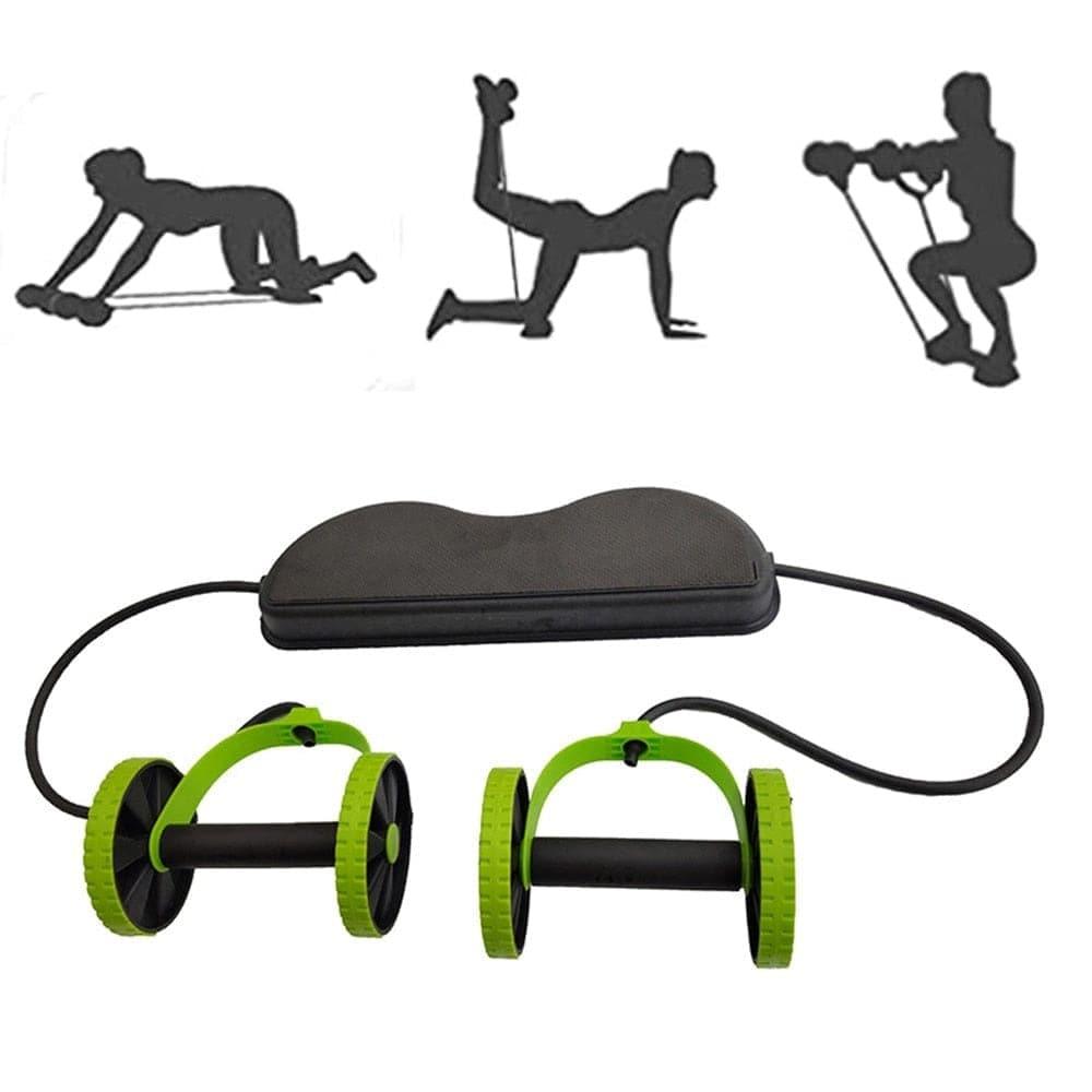 Ab Roller Wheel Core Abdominal Exercise Fitness Trainer Multi - Functional Home Gym Workout Equipment - Ammpoure Wellbeing