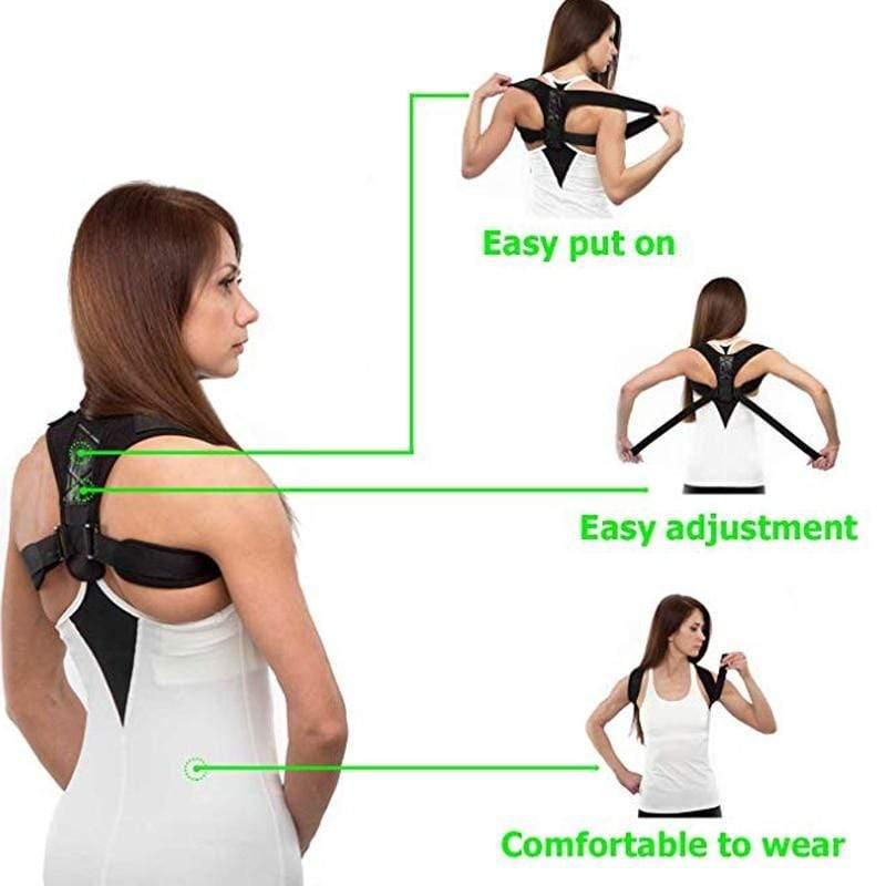 Back Support Adjustable Posture Corrector UK Belt for Men and Women - Ammpoure Wellbeing