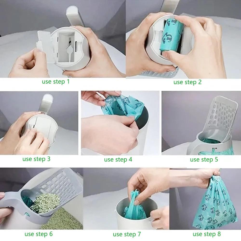 Cat Litter Shovel Scoop For Pet Filter Clean Toilet Garbage Picker Cat Supplies Accessory Cat Litter Box Self Cleaning - Ammpoure Wellbeing