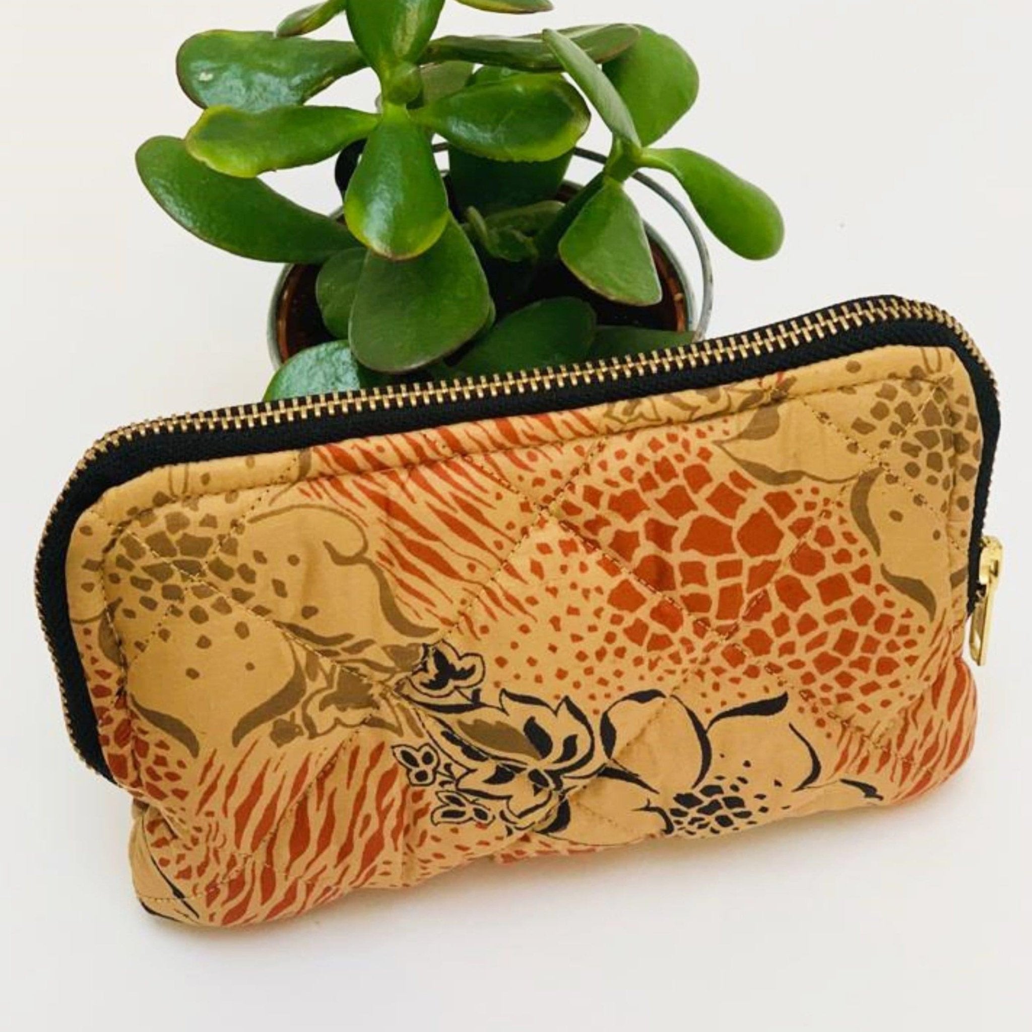 Eco friendly travel cosmetic or makeup bag (One - Off Print) - Ammpoure Wellbeing