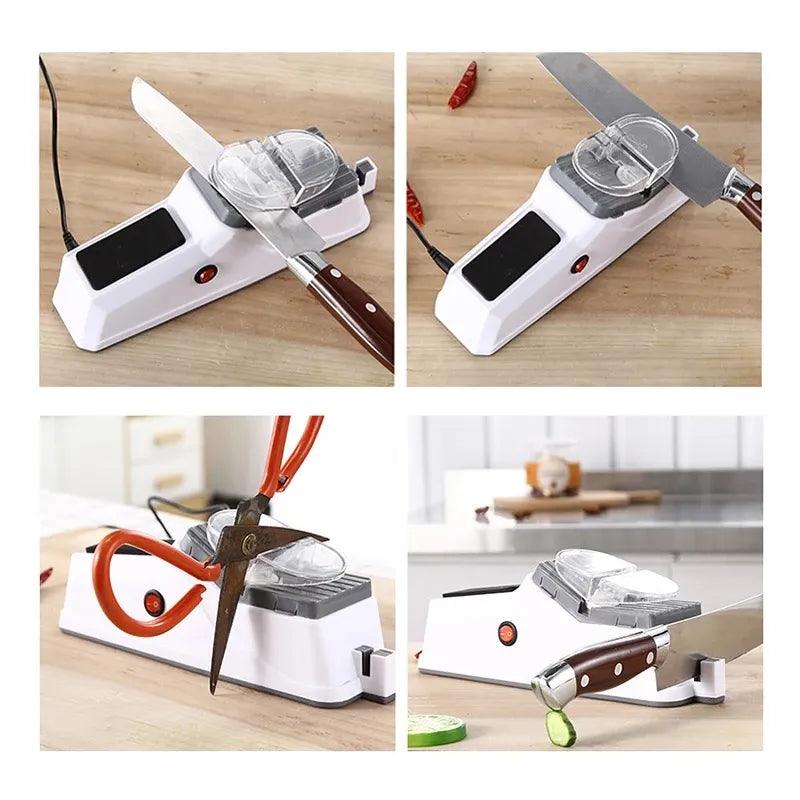 Knife Sharpener Professional USB Electric Knife Sharpener Adjustable For Kitchen Knives Tool Knife Scissor Sharpening - Ammpoure Wellbeing