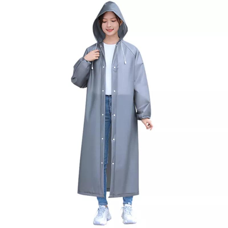 Long Raincoats EVA Impermeable Waterproof Rain Coat Men Women Travel Hooded Beam Port Rain Poncho For Fishing Camping - Ammpoure Wellbeing