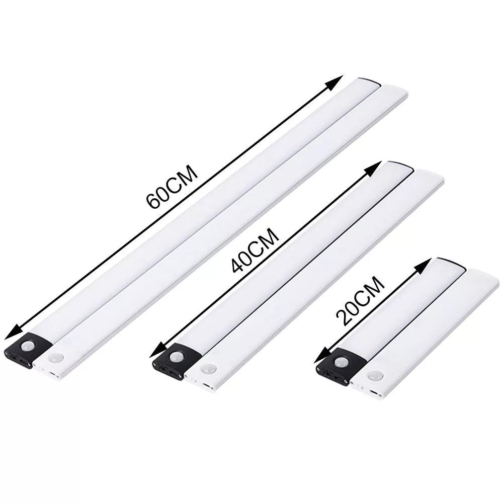 Night Light Motion Sensor Light Wireless USB Under Cabinet Light For Cabinet Bedroom Wardrobe Indoor Lighting 3color in One Lamp - Ammpoure Wellbeing