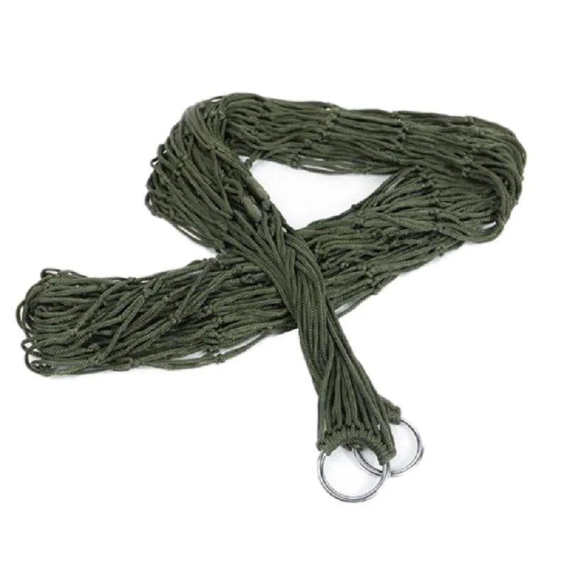 Nylon Rope Meshy Hammock for Outdoor Sleeping Net Bed with Rope - Ammpoure Wellbeing
