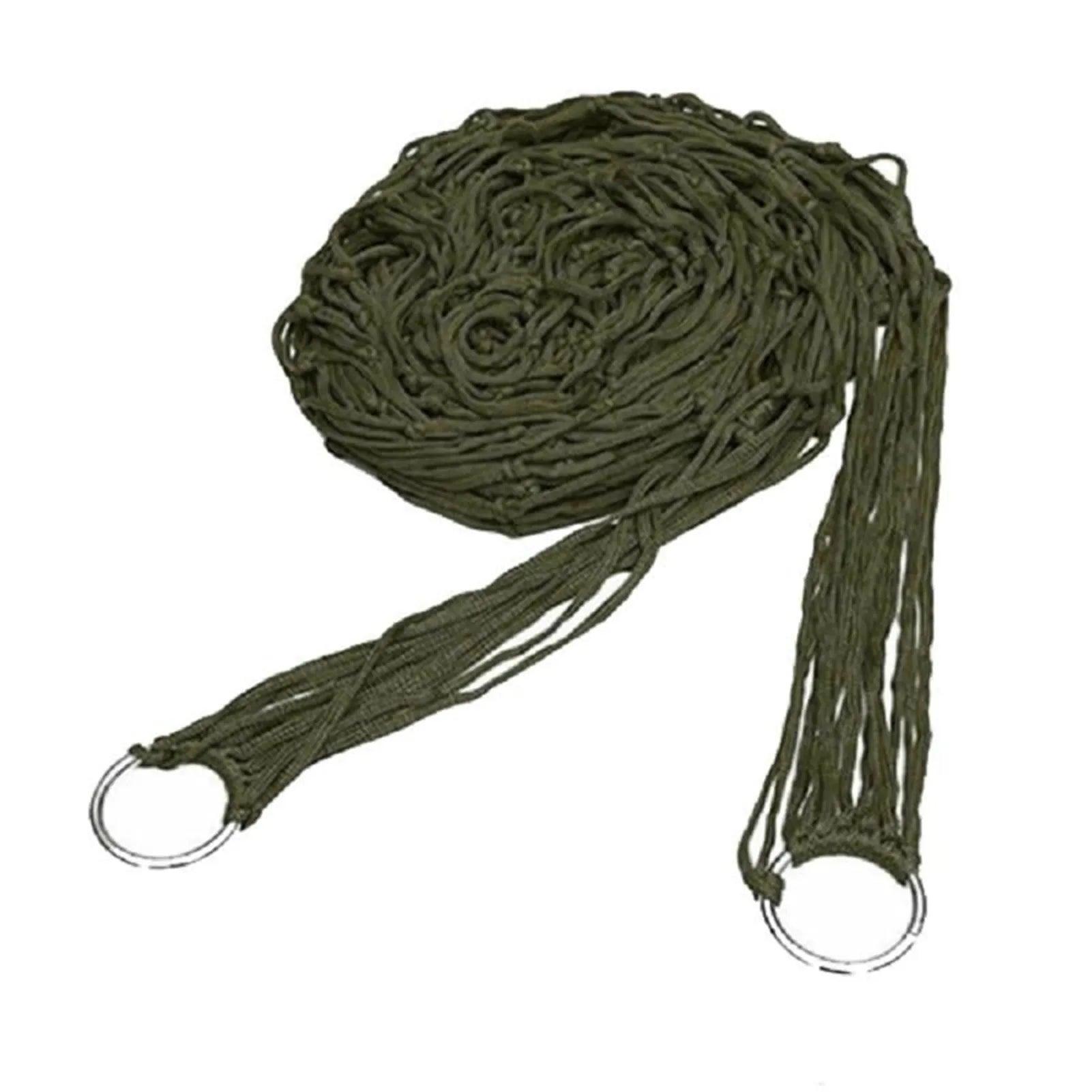 Nylon Rope Meshy Hammock for Outdoor Sleeping Net Bed with Rope - Ammpoure Wellbeing