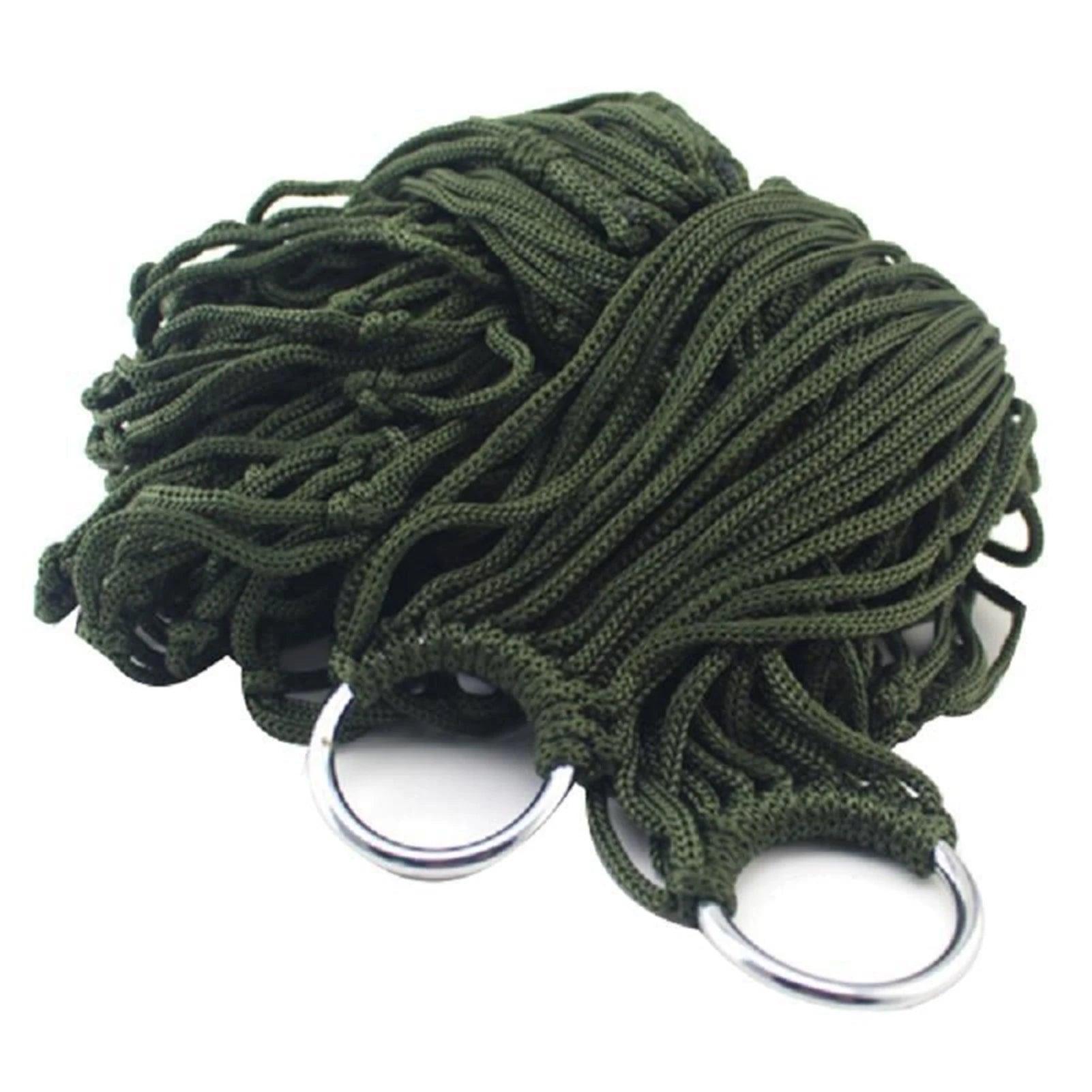 Nylon Rope Meshy Hammock for Outdoor Sleeping Net Bed with Rope - Ammpoure Wellbeing