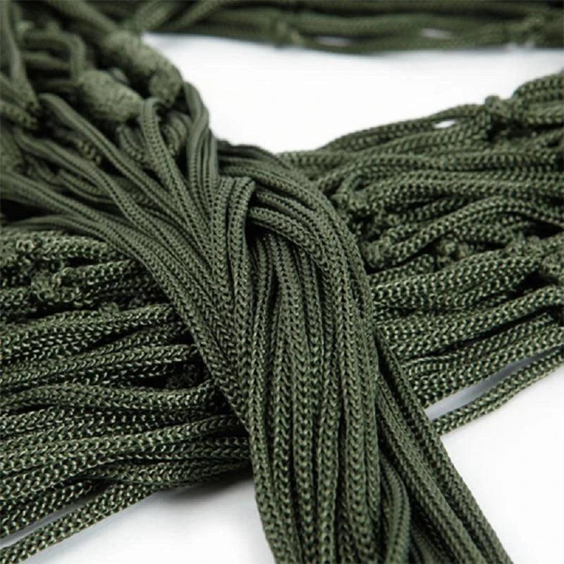 Nylon Rope Meshy Hammock for Outdoor Sleeping Net Bed with Rope - Ammpoure Wellbeing