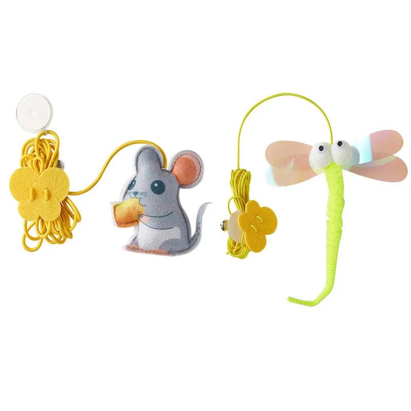 Pet Cat Toys Elasticity Retractable Hanging Door Type Interactive Toy For Kitten Mouse Catnip Scratch Rope Toy Pet Supplies - Ammpoure Wellbeing
