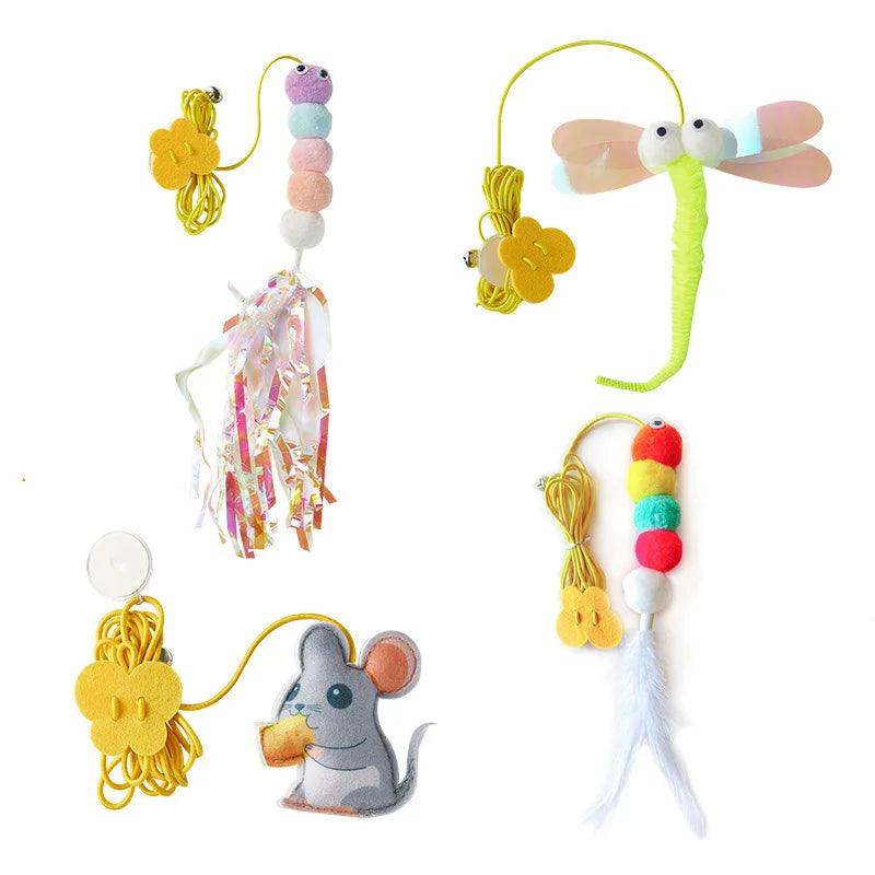 Pet Cat Toys Elasticity Retractable Hanging Door Type Interactive Toy For Kitten Mouse Catnip Scratch Rope Toy Pet Supplies - Ammpoure Wellbeing
