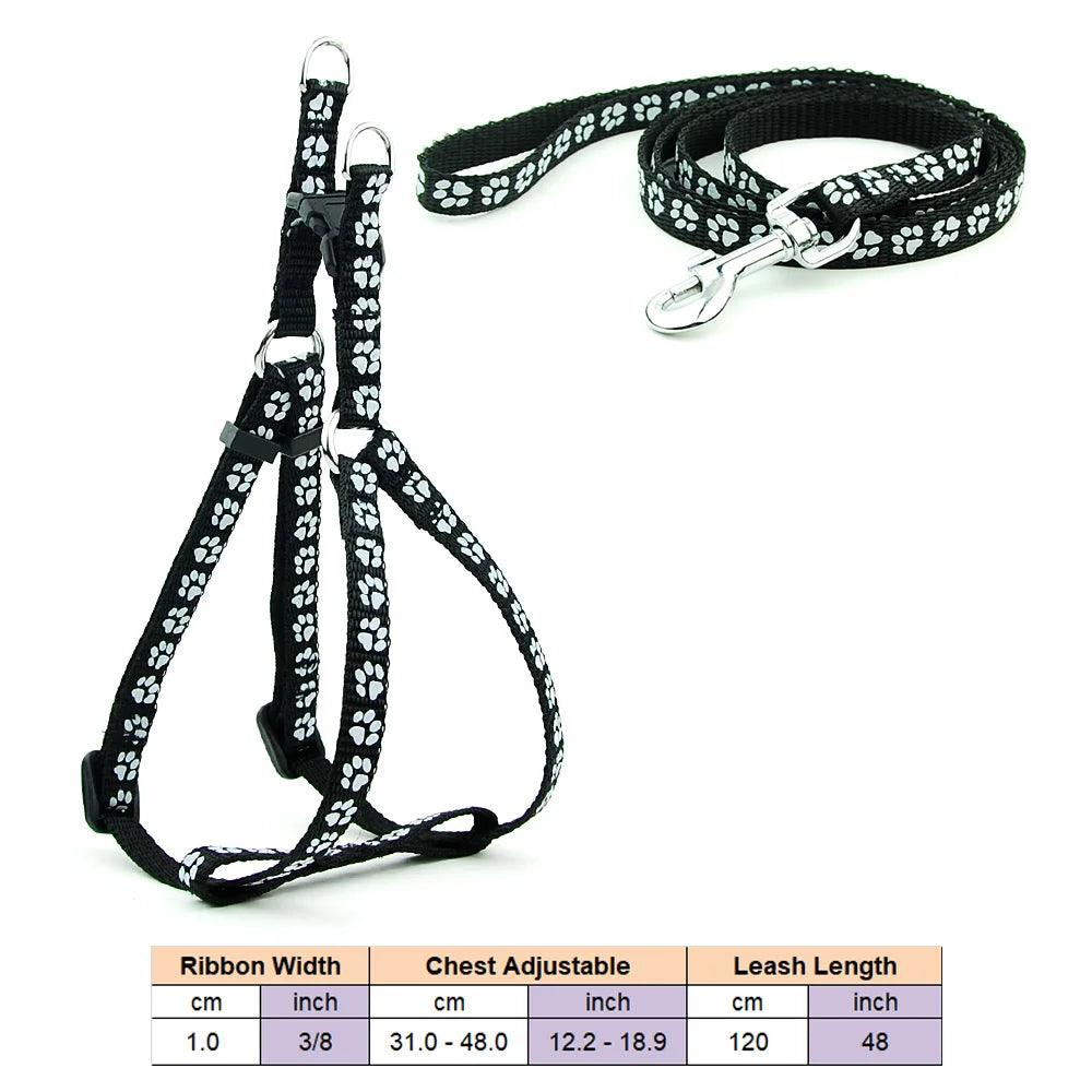 Pet Dog Harness and Leash Adjustable Collar Pet Products for Cat Small Dogs Outdoor Walking Puppy Accessories - Ammpoure Wellbeing