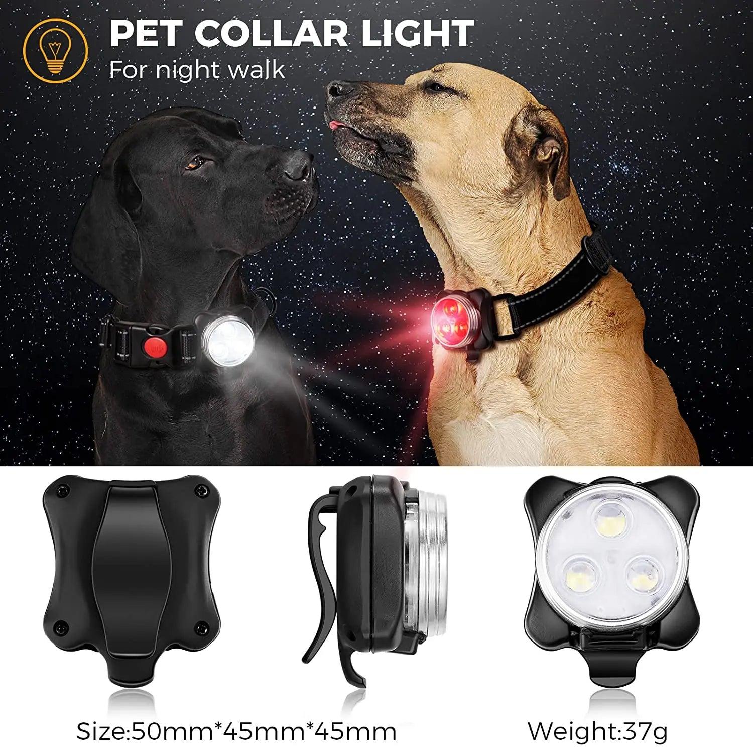 Pet Dog Led Light Lamp Tag Led Dog Collar Light Pendant Glow Night Safety Led Dogs Flashlight For Collar Harness Leash - Ammpoure Wellbeing