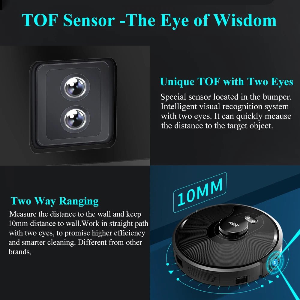 Robot Vacuum Cleaner ,Laser System, Multiple Floors Maps, Zone Cleaning,Restricted Area Setting for Home Carpet Cleaning - Ammpoure Wellbeing