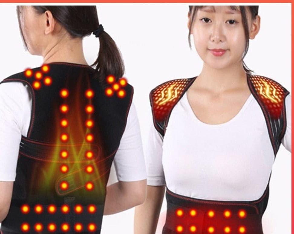 Tourmaline Self - heating Magnetic Therapy Waist Back Shoulder Posture Corrector Spine Lumbar Brace Back Support Belt Pain Relief - Ammpoure Wellbeing