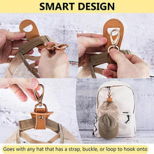 Load image into Gallery viewer, Travel hat clip leather simple golf baseball hat clip summer hat strap towel glove storage wallet buckle - Ammpoure Wellbeing 🇬🇧

