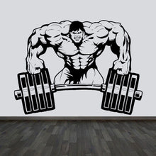 Load image into Gallery viewer, Bodybuilder Gym Fitness Coach Sport Muscles Wall Sticker Vinyl, Weightlifting, Dumbbells, Decal Mural Art. Decor Gym, Club, Mural S010 - Ammpoure Wellbeing 🇬🇧
