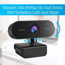 Load image into Gallery viewer, HD 1080P Cam Webcam Computer PC Web USB Camera With Microphone Rotate Camera For Video Calling Conference Work - Ammpoure Wellbeing 🇬🇧
